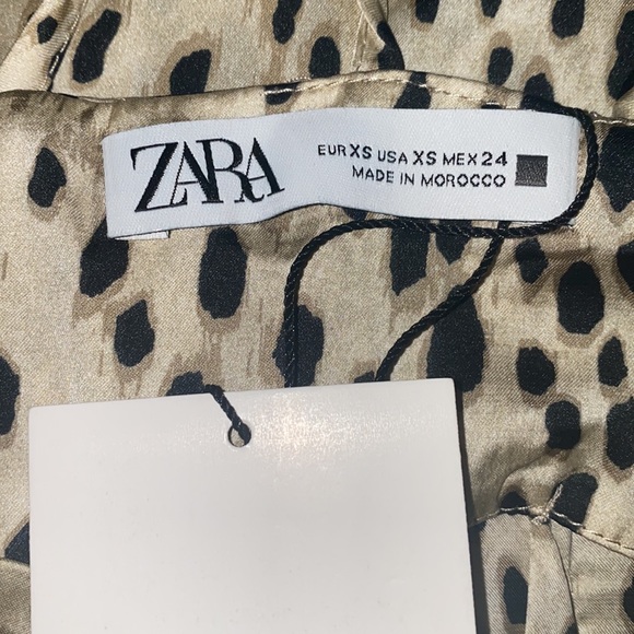 ZARA ANIMAL PRINT MINI DRESS - Picture 10 of 10